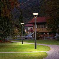 Lampes solaires à poteau rond | Lampadaires solaires extérieurs pour allées