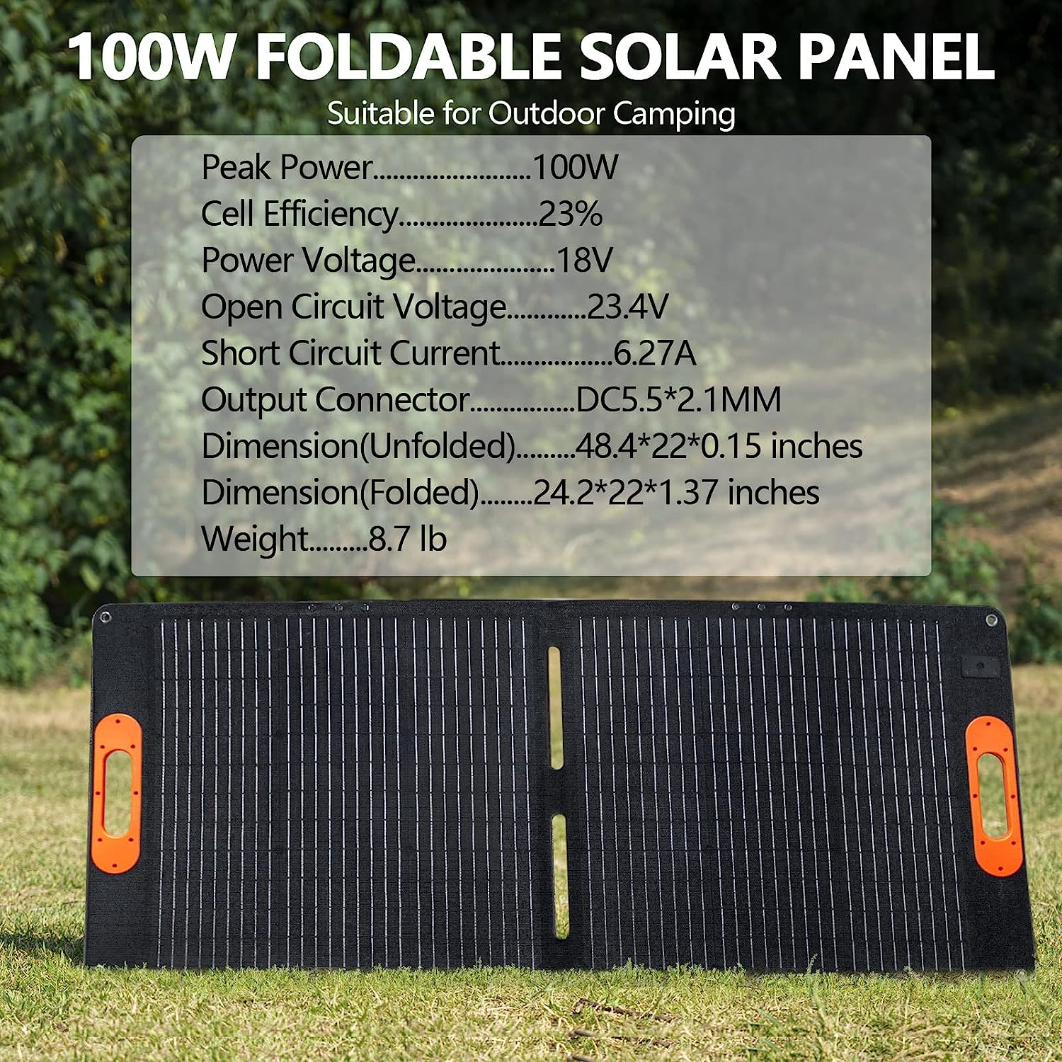 Meilleur chargeur de panneaux solaires portables pliables de 100 watts pour remorques de camping