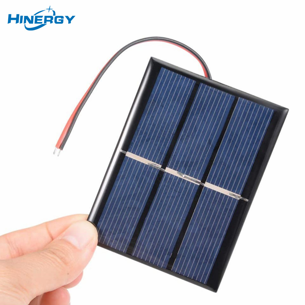 Hinergy bricolage câblage cellule solaire 1V 1.5V 2V 3V 4V 5V 6V 12V 18V connexion cc Mini panneau solaire filaire 