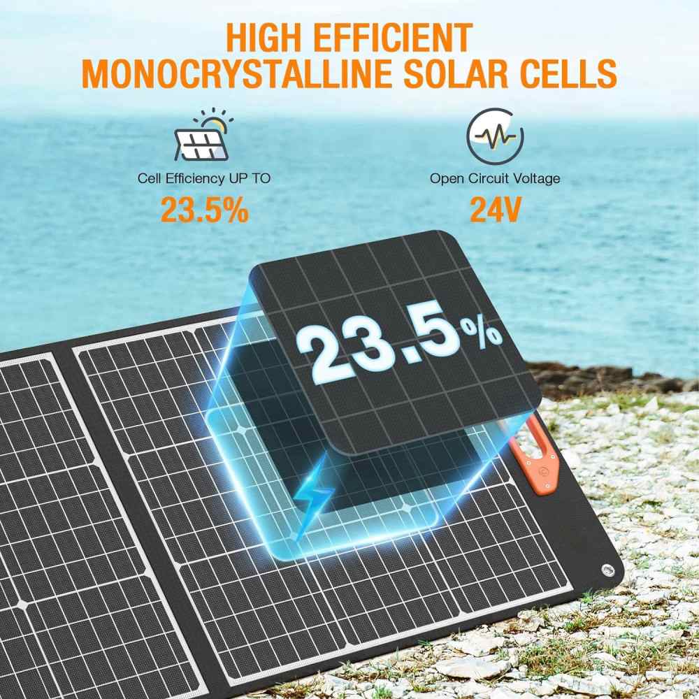 Les panneaux solaires pliants portables ultralégers à haute efficacité de 200 watts autoportants pour le camping