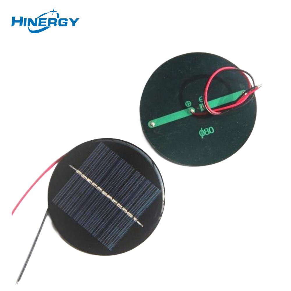 Hinergy – cellule PV circulaire monocristalline, 5V, 6V, 9V, 12V, petit panneau solaire rond, prix