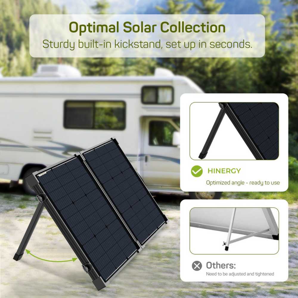 Kit de valise solaire portable 160 watts 12 volts pour caravane