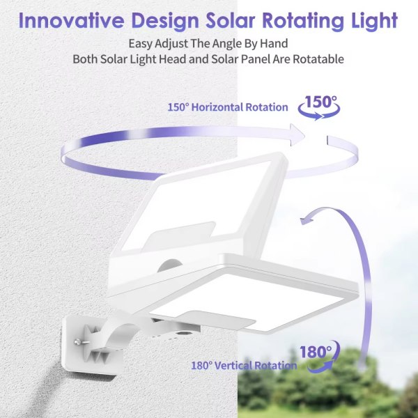 Appliques murales externes à énergie solaire | Lampe extérieure séparée haut et bas