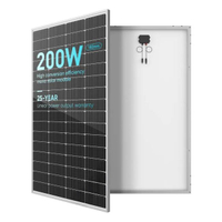 Meilleur prix de panneau solaire PV monocristallin 200 W 12 V 200 watts 12 volts