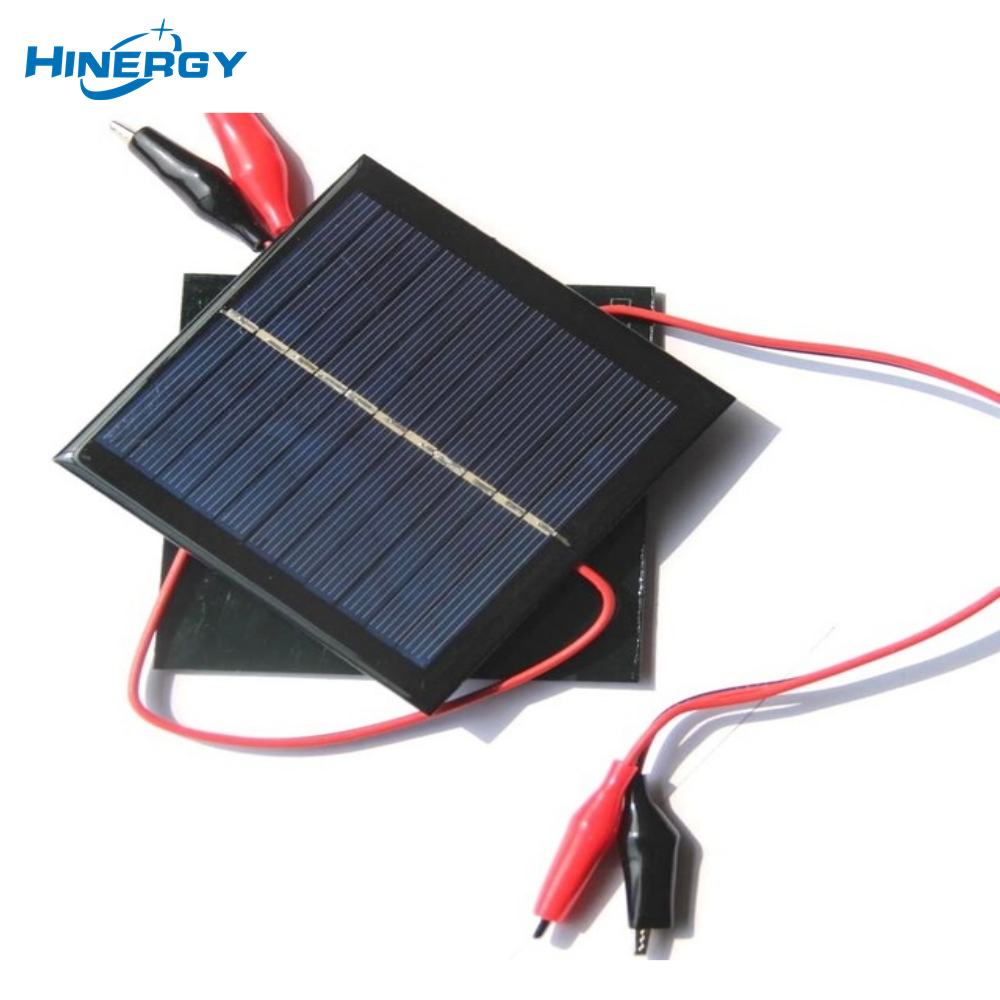 Hinergy Mini petit module de panneau solaire 5 V 5,5 V 6 V 12 V 18 V DIY chargeur de cellule époxy solaire avec pince crocodile 