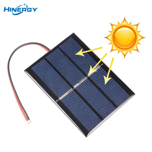 Hinergy bricolage câblage cellule solaire 1V 1.5V 2V 3V 4V 5V 6V 12V 18V connexion cc Mini panneau solaire filaire 
