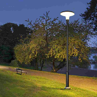 Poteau LED à énergie solaire pour l'extérieur | Lampadaire pour cour extérieure