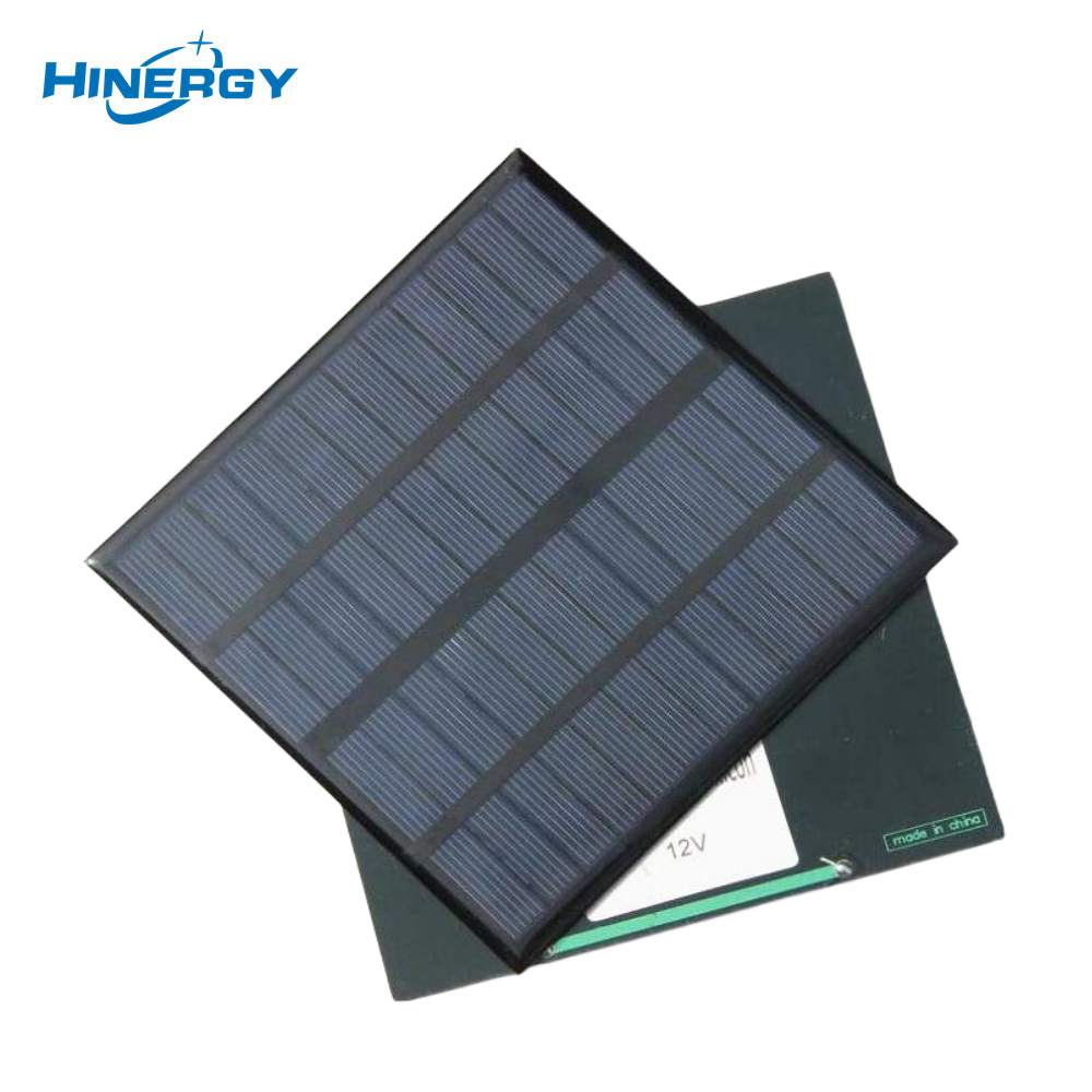 Hinergy 12 volts monocristallin petit module de panneau solaire bricolage noir 12v avec prix bon marché