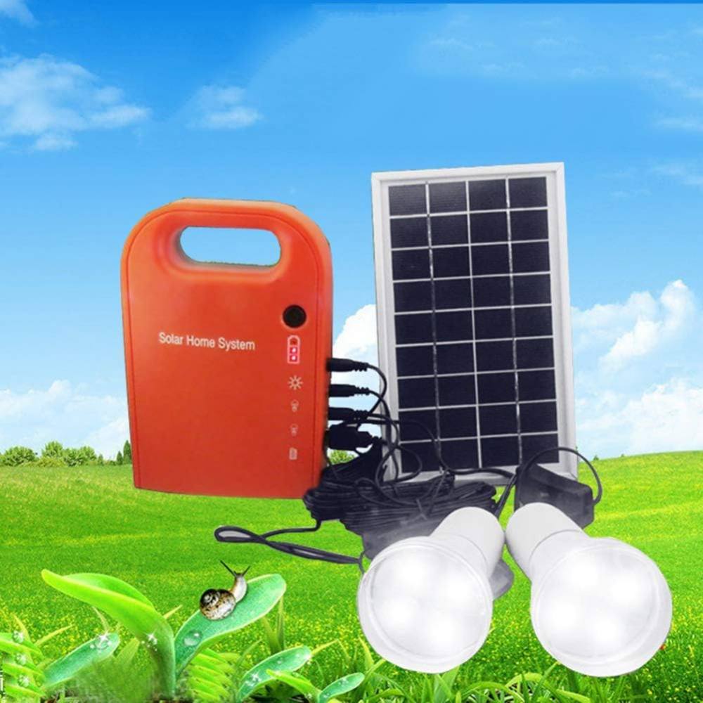  Kit d'éclairage solaire domestique | Système d'alimentation portable pour les villages