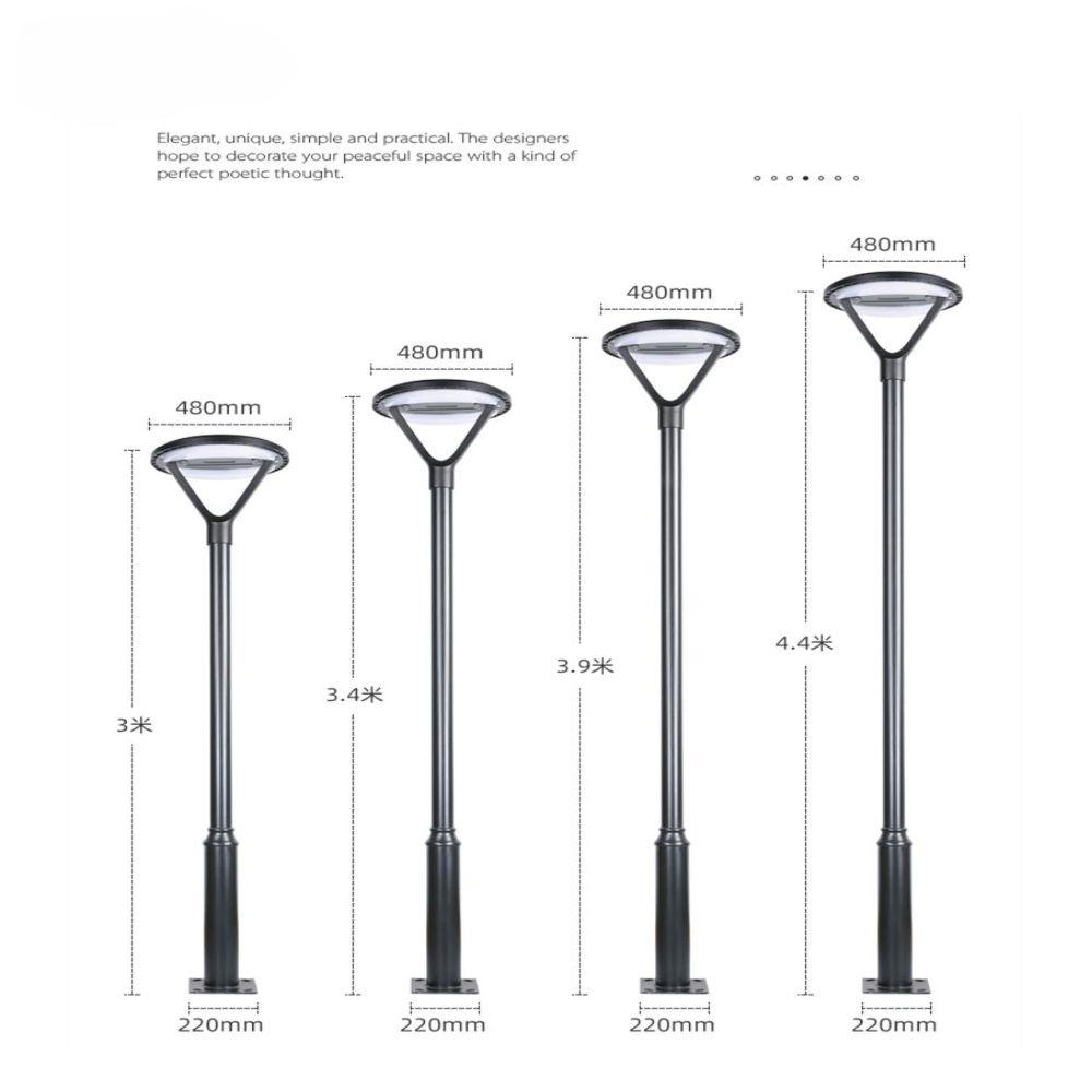 Lampes solaires | Lampes solaires extérieures montées sur poteau à énergie solaire